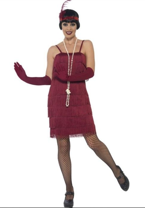 Strój retro 5 elementów lata 20 retro bal karnawał rozmiar M