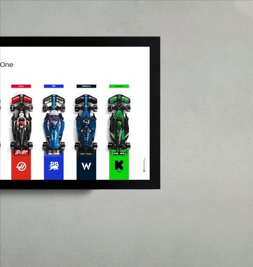 Arte de poster para moldura Lego Ferrari Speed Champions F1