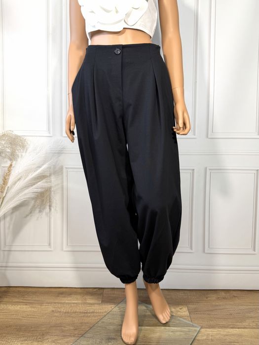 Spodnie alladynki szerokie nogawki z bawełną r. L