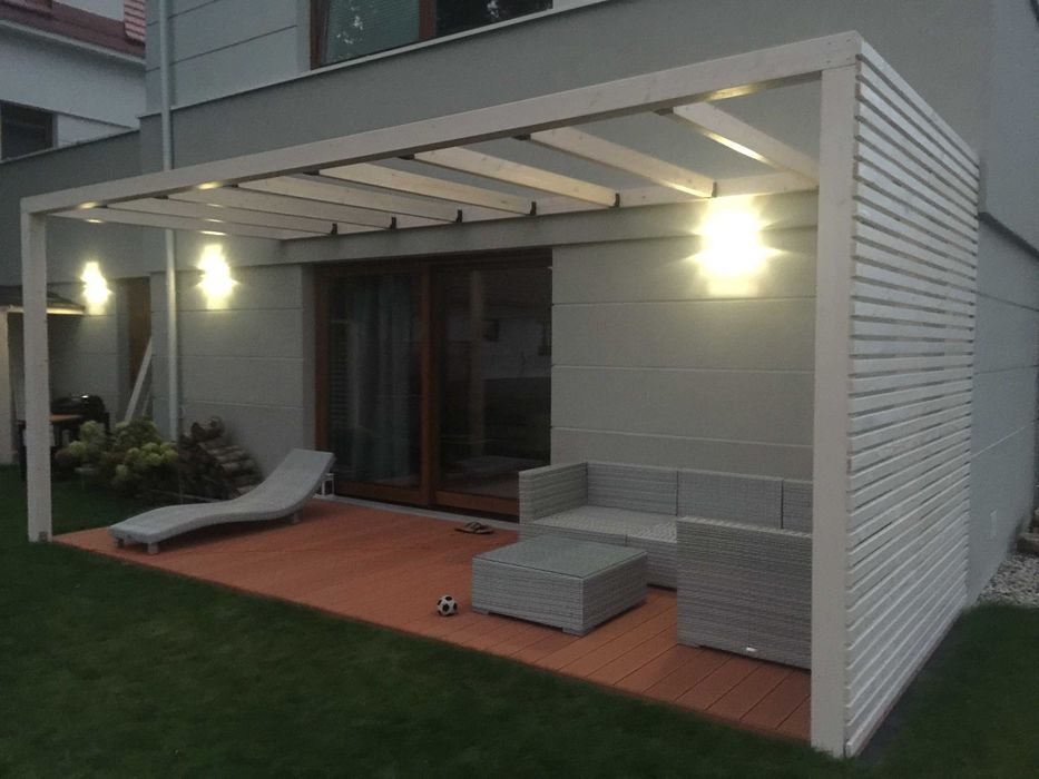 Pergola zadaszenie, Drewno klejone BSH, poliwęglan lity, altana, wiata