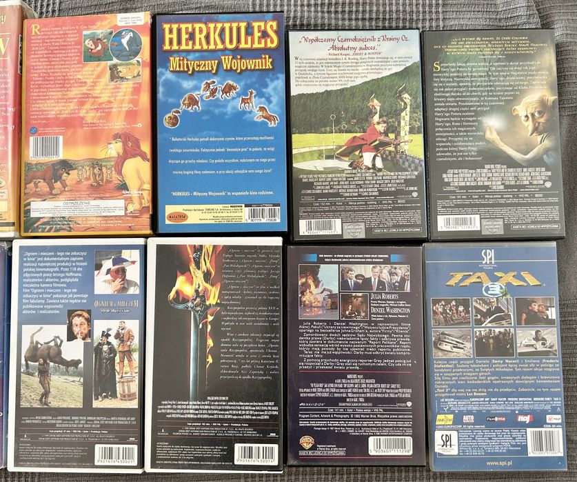 Kasety VHS filmy bajki