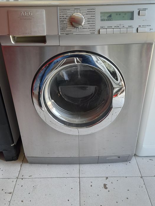 (Disponivel)Maquina lavar AEG 7kg inox c.entrega