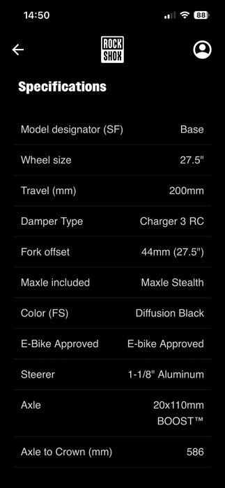 amortyzator RockShox Boxxer 27.5" 200mm 38mm dh jibb fr