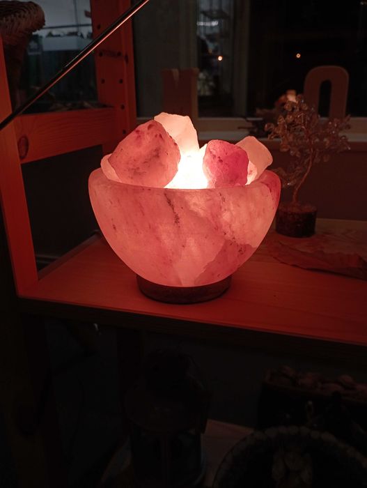 Candeeiro de sal rosa