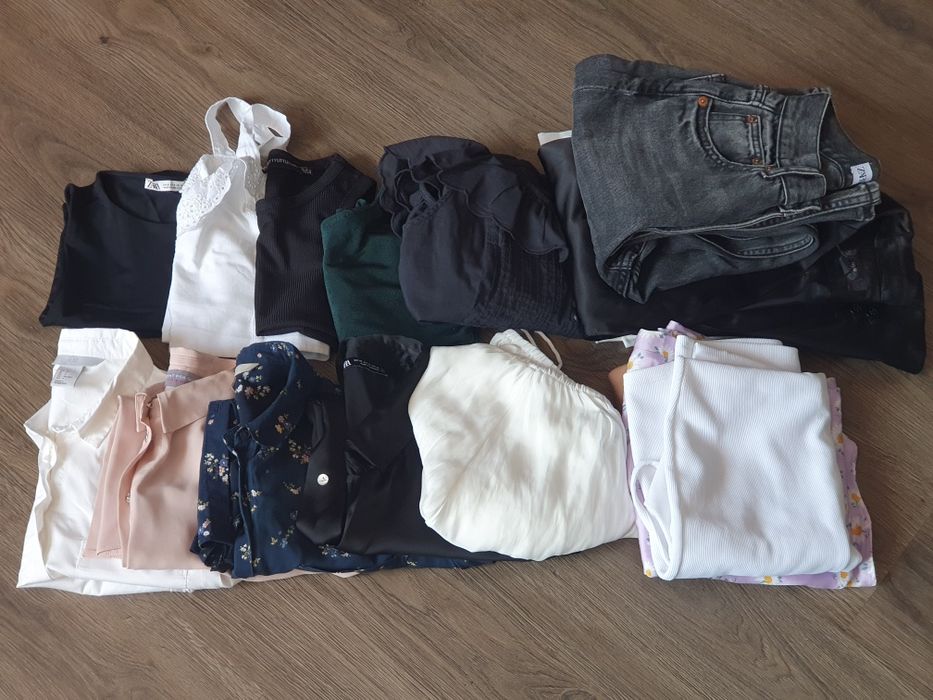 Лот жіночого брендового одягу XS–S, 18 речей, Zara, H&M, Bershka