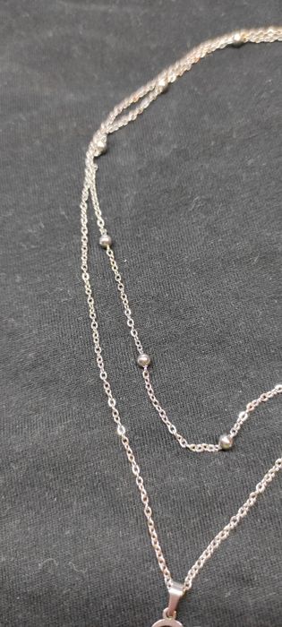 Naszyjnik łańcuszek serce stal chirurgiczna