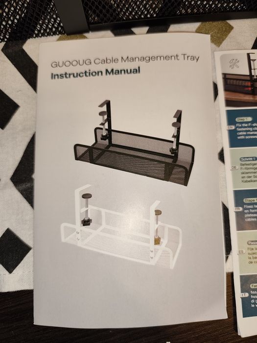 Organizer na kable półka pod biurko