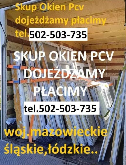 Skup Okien okna  PCV drzwi aluminiowe z demontażu dojeżdżamy płacimy