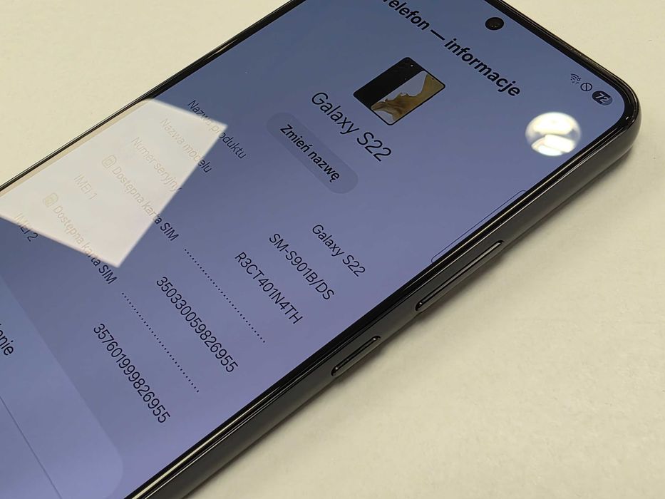 Samsung Galaxy S22 Dual SIM/ 8GB/ 128GB/ Phantom Black/ BAT 93%/ Grade A/ + ładowarka/ GW 12 MSC