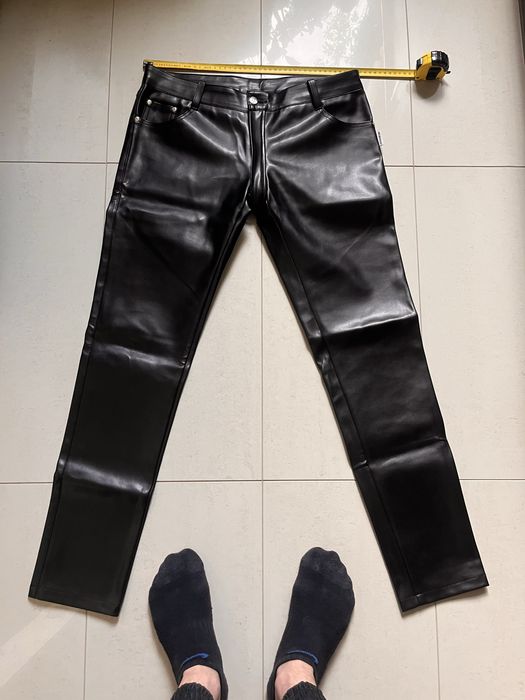 Mr Riegillio męskie spodnie ze skóry ekologicznej rozm L