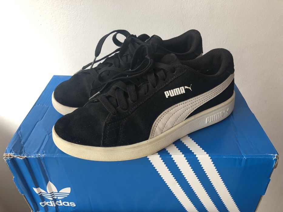 Buty Puma sneakersy czarne zamszowe rozm 36