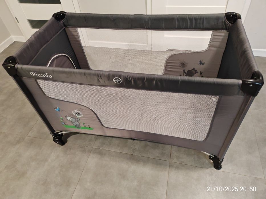 Łóżeczko dziecięce turystyczne z kołami i z blokadą 126x71cm kojec