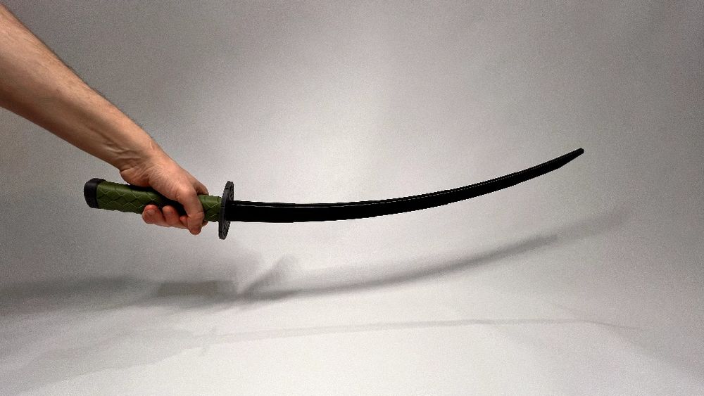 Катана надрукована на принтері.