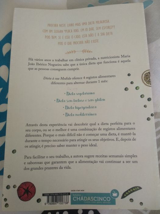 Livro "Dieta à sua medida"