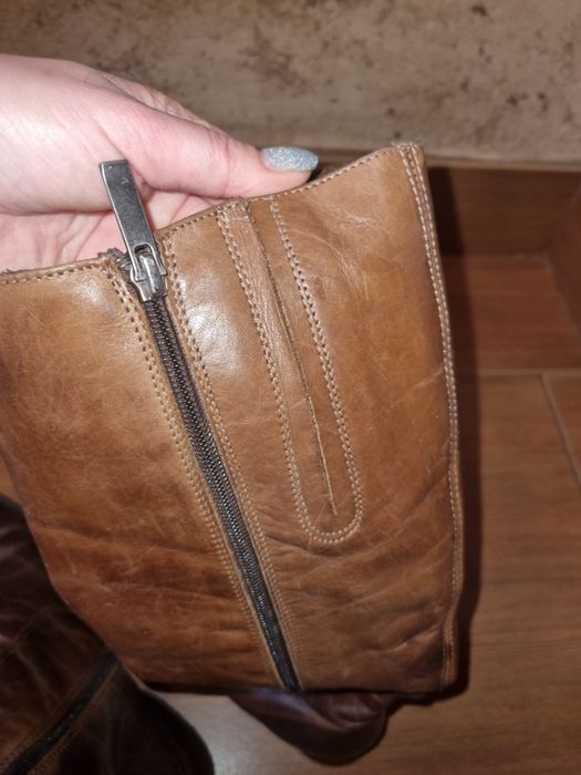 Skórzane muszkieterki Lasocki.  Brązowe,  rozmiar 39.