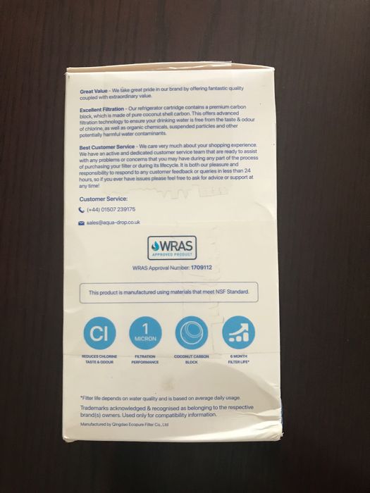 Frigorífico - Filtro de água