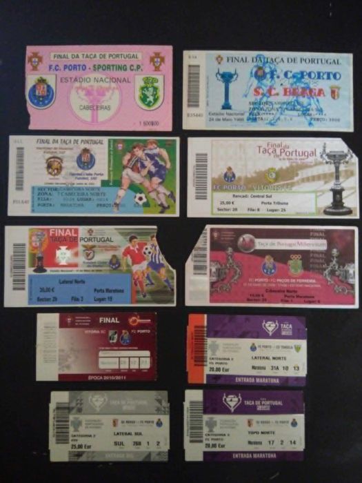 Bilhetes de Finais da Taça de Portugal do FC Porto.