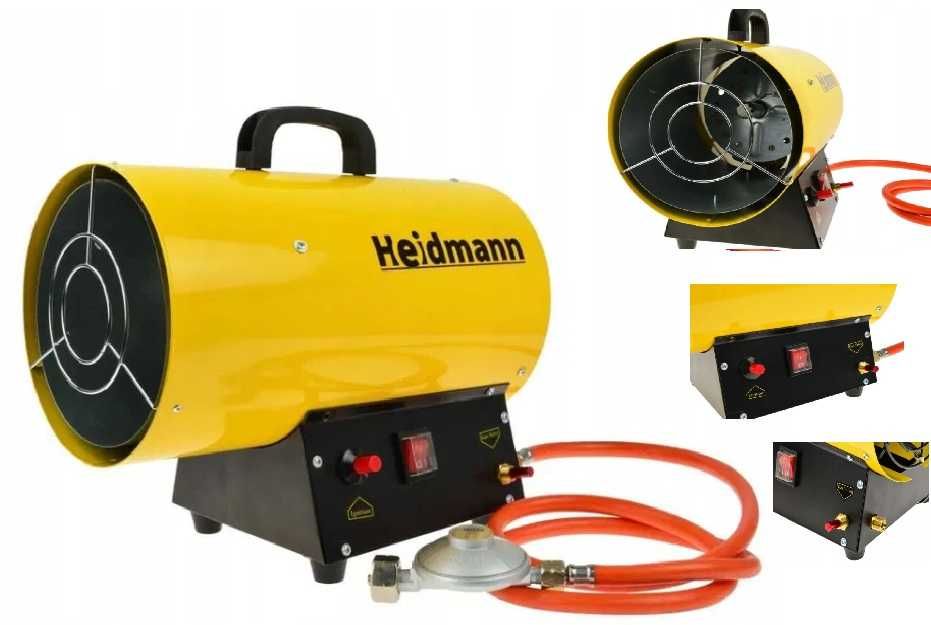 Nagrzewnica Gazowa 15KW Dmuchawa HEIDMANN + WĄŻ Z REDUKTOREM