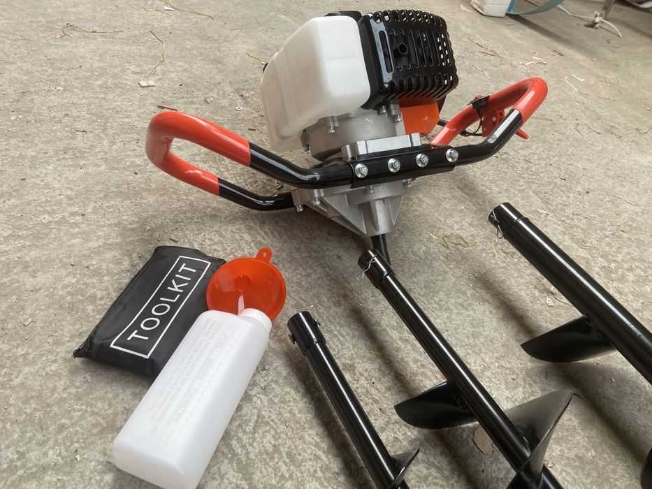 Broca perfuradora de solos gasolina com 3 Brocas