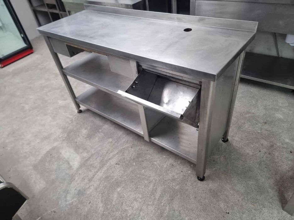 Bancada de apoio para máquina de café em inox