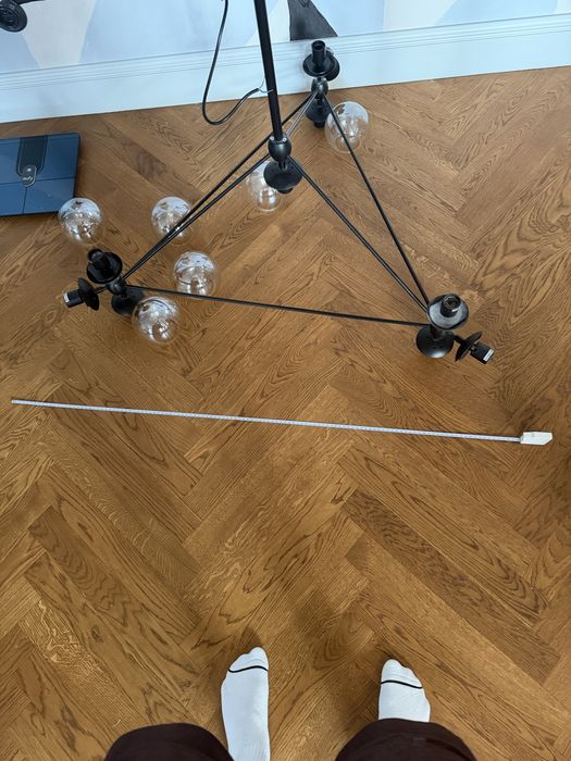 Duża designerska lampa ANKA 10, 10×E27, 9 kloszy – 120 cm