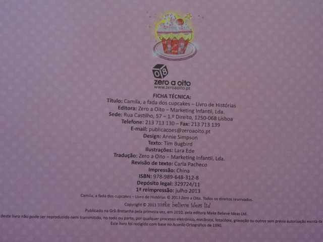 Camila, A Fada dos Cupcakes de Tim Bugbird - 1ª Edição