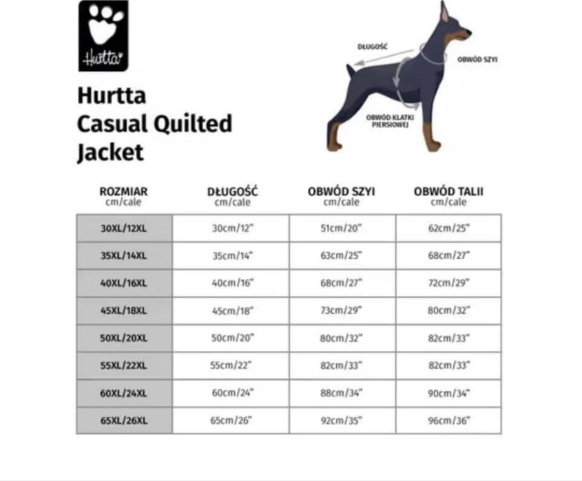 Hurtta Casual Quilted Jacket Heather - kurtka dla psa rozm 45