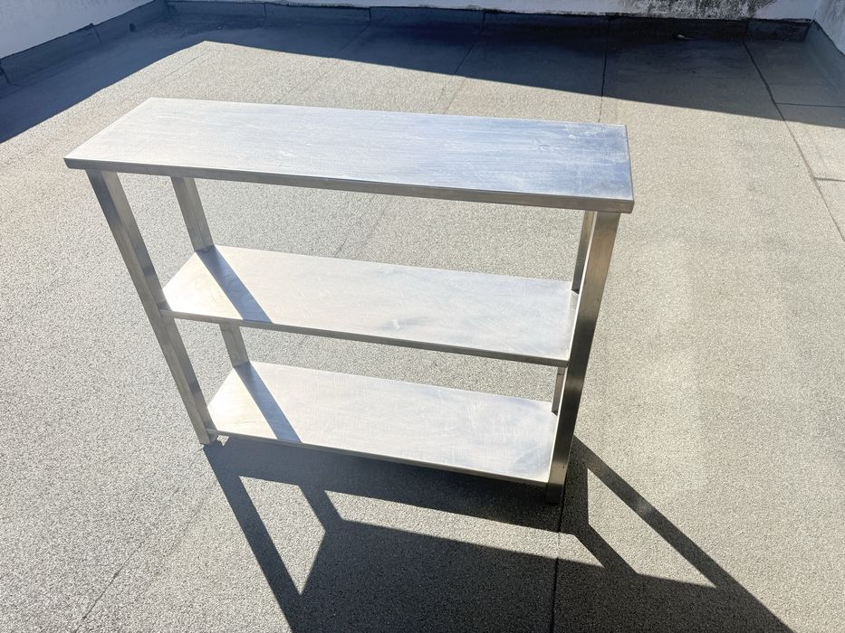 Estante / Prateleira em Aço Inox (95x28x82cm) - Ótimo Estado