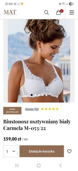 Nowy biustonosz usztywniany MAT