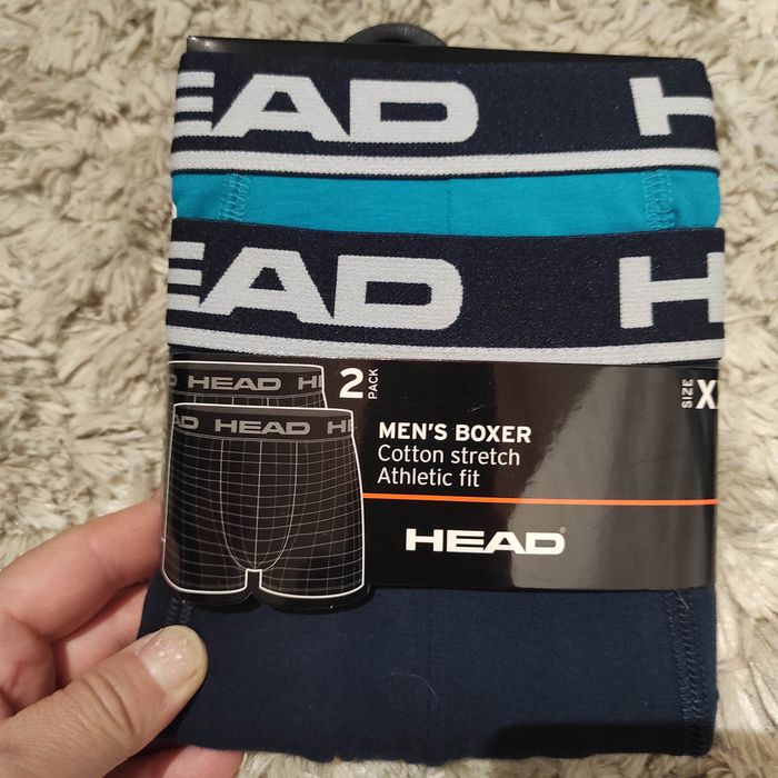 Męskie bokserki XXL head niebieskie i granatowe