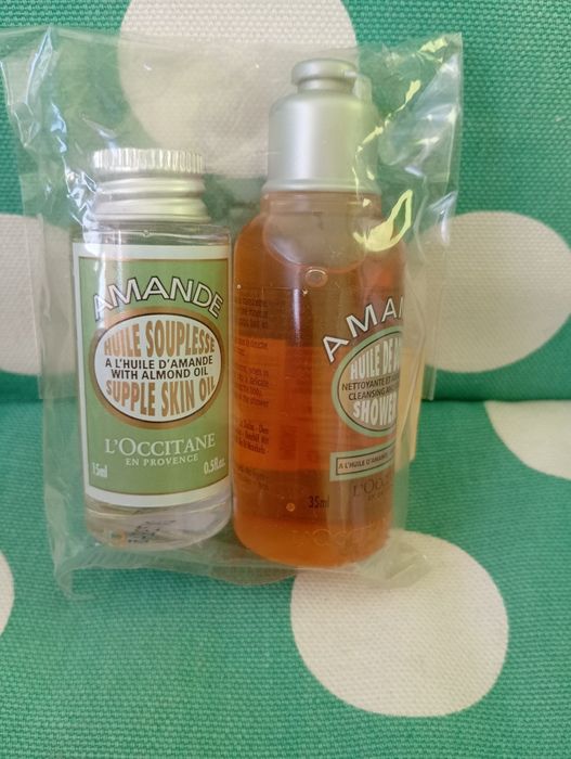 L'occitane zestaw miniatur supple olejek i pod prysznic ujędrniający M