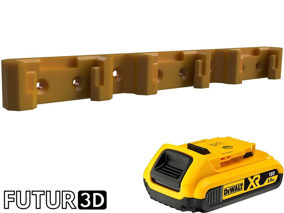 Uchwyt wieszak potrójny na akumulator baterię DeWALT 18V XR