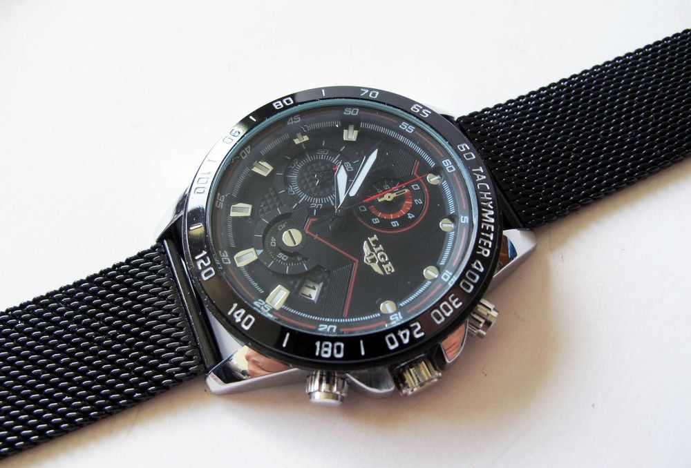 Chronograph. Stal nierdzewna. 45 mm.