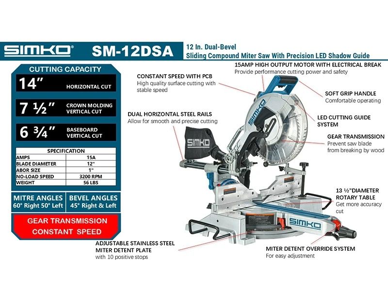 Ukośnica Simko SM-12DSA profesjonalna piła