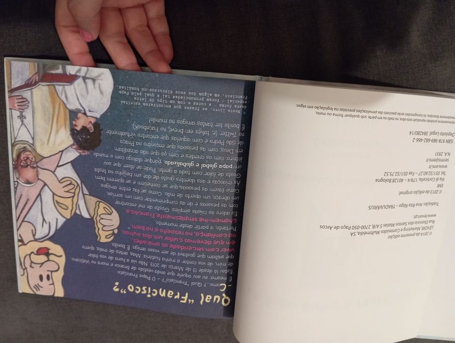 Livro infantil novo sobre o Papa Francisco