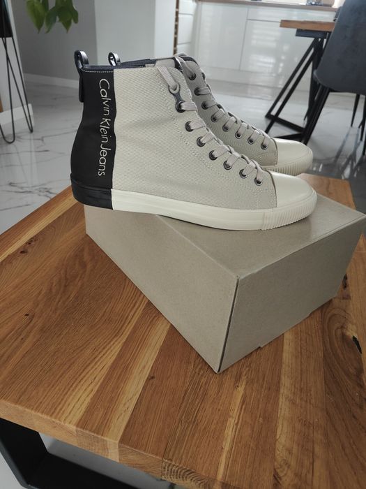 Nowe buty trampki męskie Calvin Klein Arnaud S0377 Moon/BLK, r.42