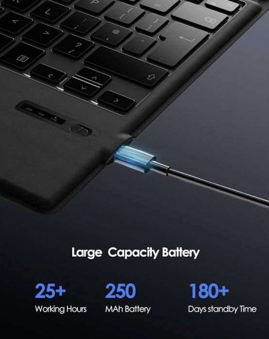 Teclado Qulose p/ Microsoft Surface Pro 3/4/5/6/7/7 Plus – Bluetooth