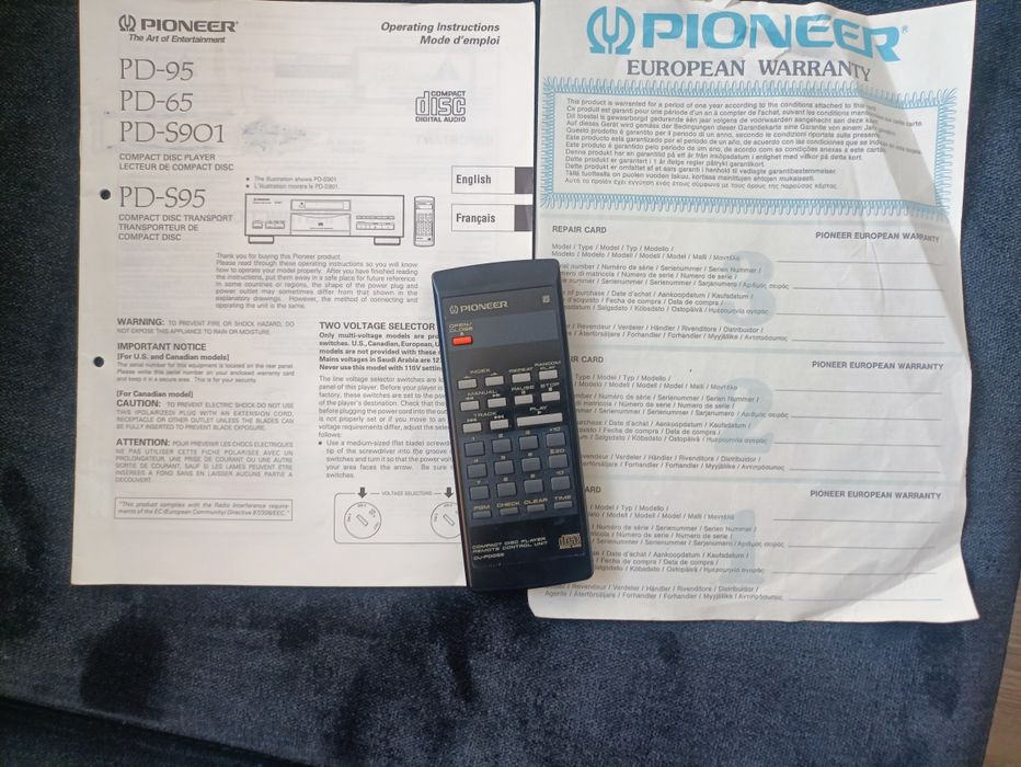 PIONEER  PD-S901 CD pilot instrukcja karta Oryginał gr-777 a-717 a737