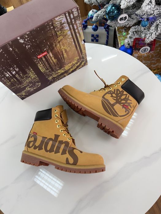 Черевики Timberland x Supreme Waterproof Big Logo Yellow
