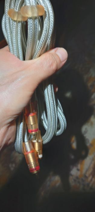 Аудиокабель hi-fi шнур Thomson томсон 2 RCA тюльпана-2 RCA тюльпана, 3 метра