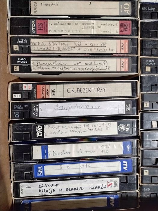 Kasety VHS nagrywane