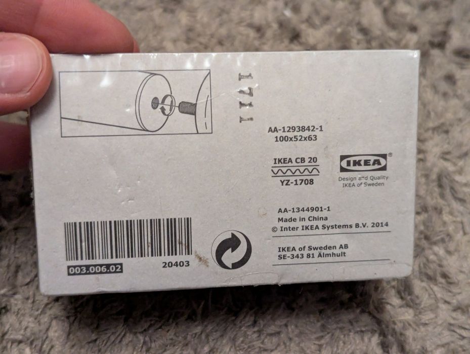 Końcówki do karnisza IKEA ENTRERATT czarne nowe