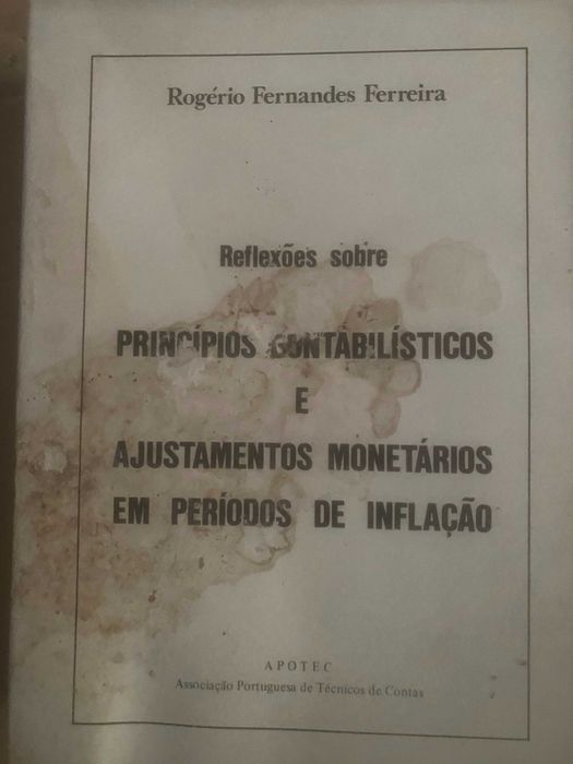 livro principios contabilisticos e ajustamento monetario em inflação