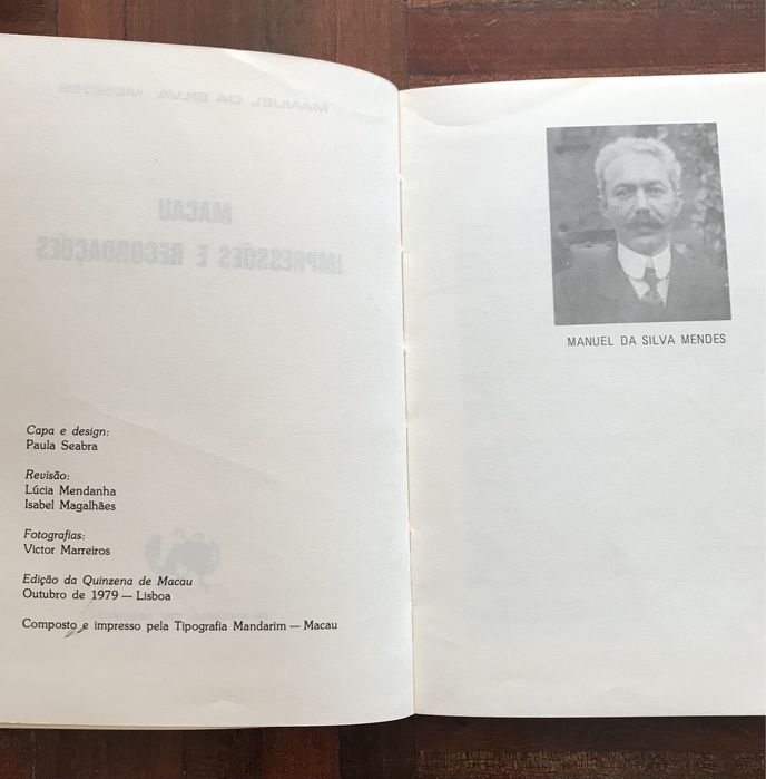 Livro: "Macau Impressões e Recordações", de Manuel da Silva Mendes