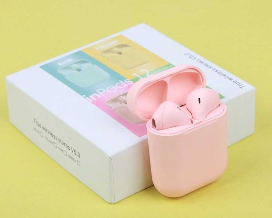 Беспроводные Наушники Apple AirPods i12 TWS - Сенсорные - работает 1