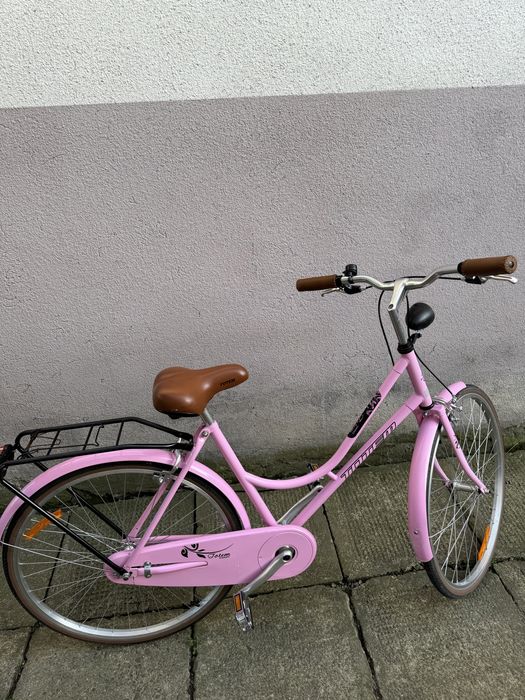 Rower miejski damski różowy