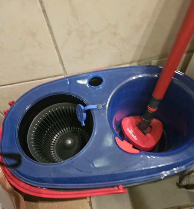 Vileda H2Pro mop obrotowy z teleskopowym kijem wiadro dwukomorowe