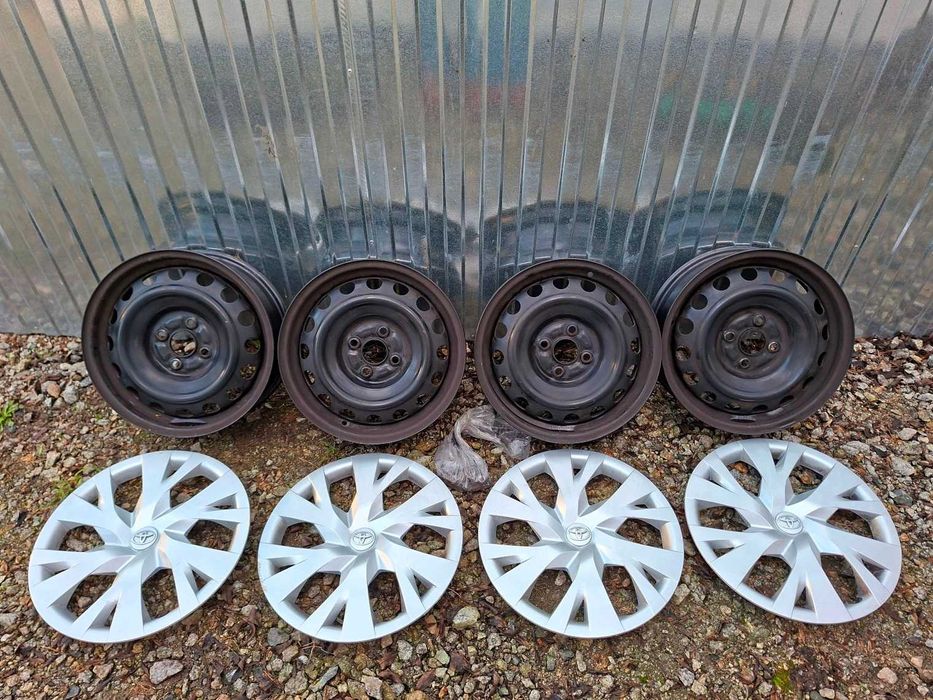 4X100 Felgi Stalowe TOYOTA YARIS III 15 Cali + Nakrętki + Ori Kołpaki