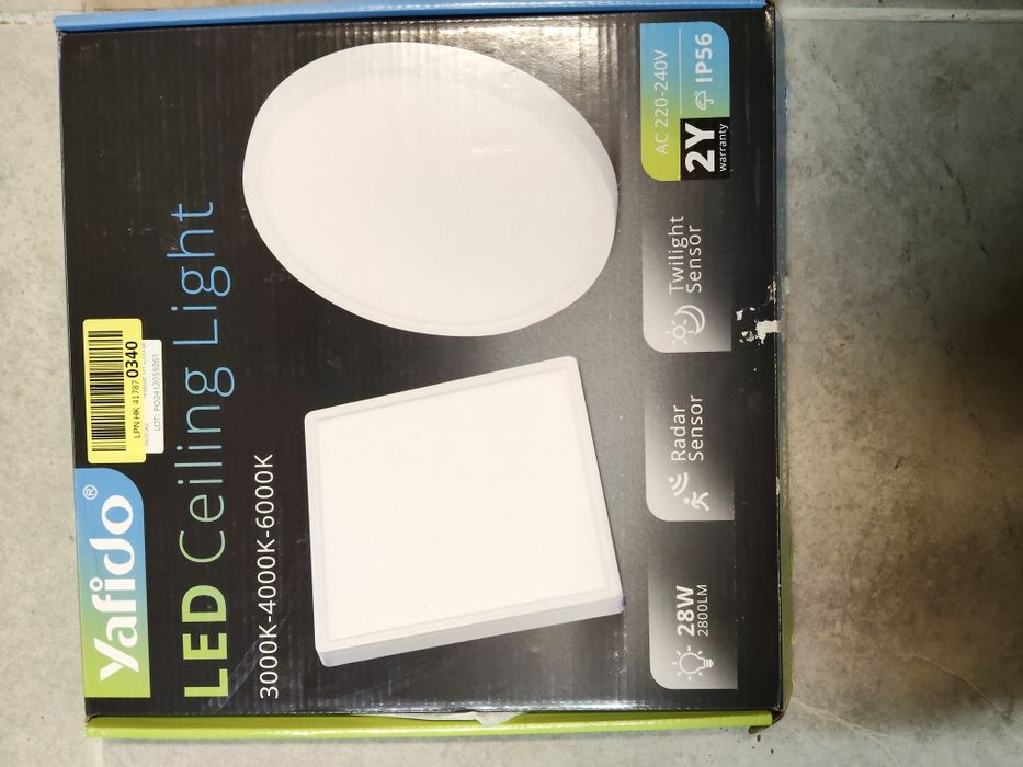 Lampa sufitowa LED 28W Czujnik radarowy.