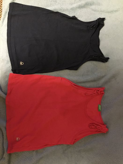 2 bluzki bez rękawków Benetton, 128